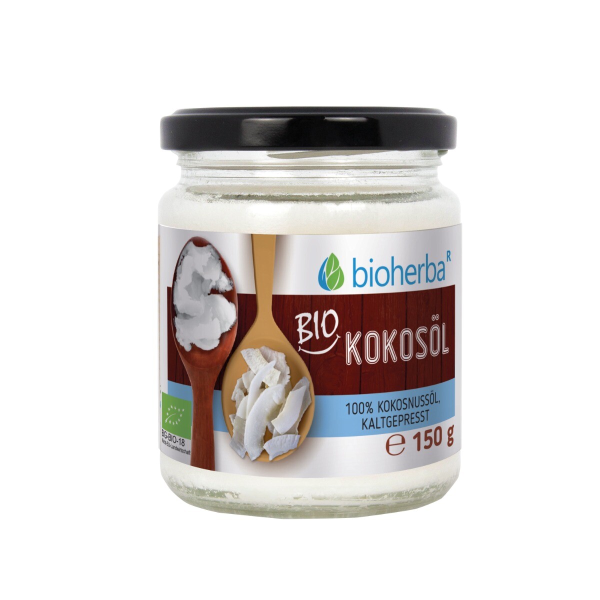 100% bio kokosový olej lisovaný za studena – 150 g – Bioherba