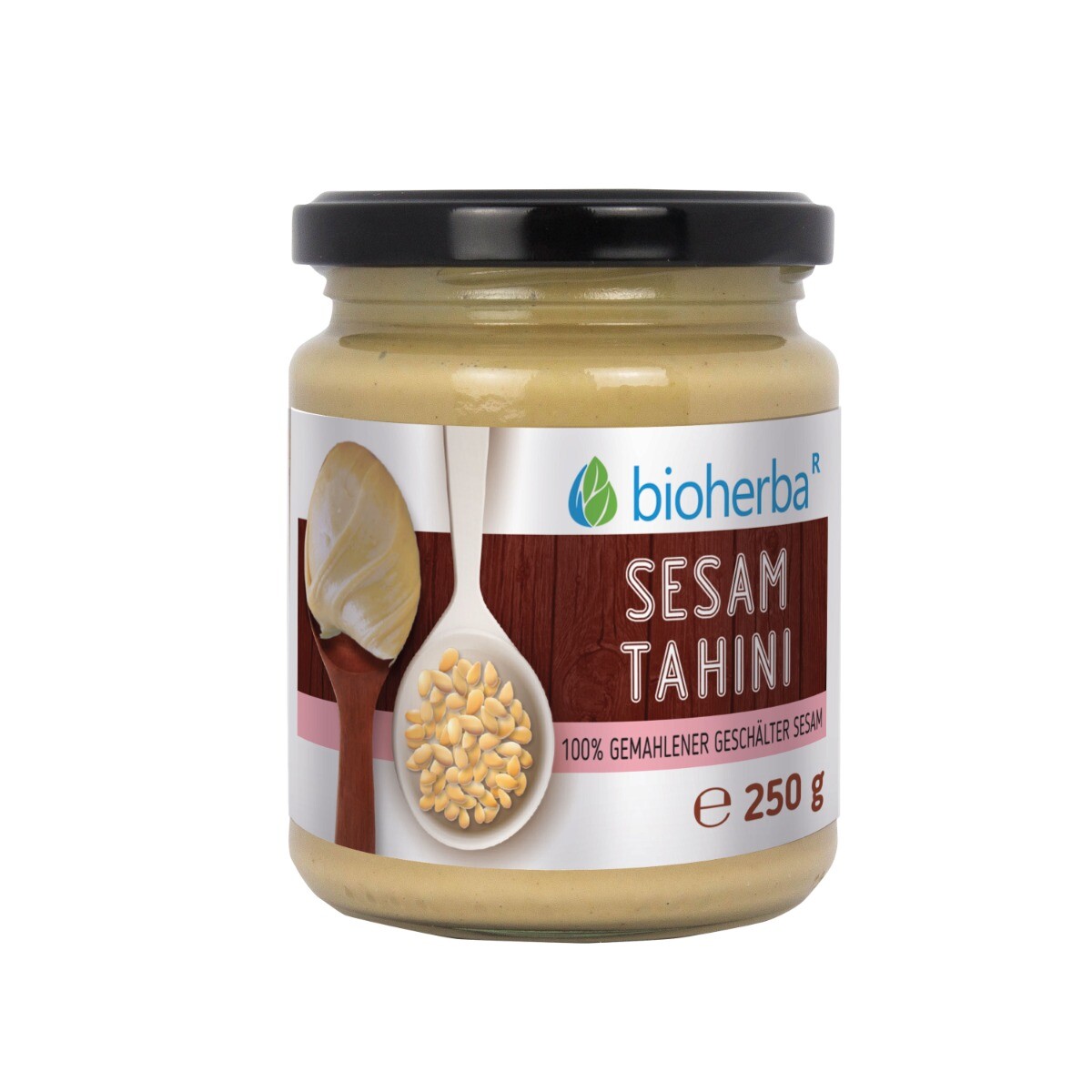 100% sezamové tahini z mletého loupaného sezamu – 250 g – Bioherba