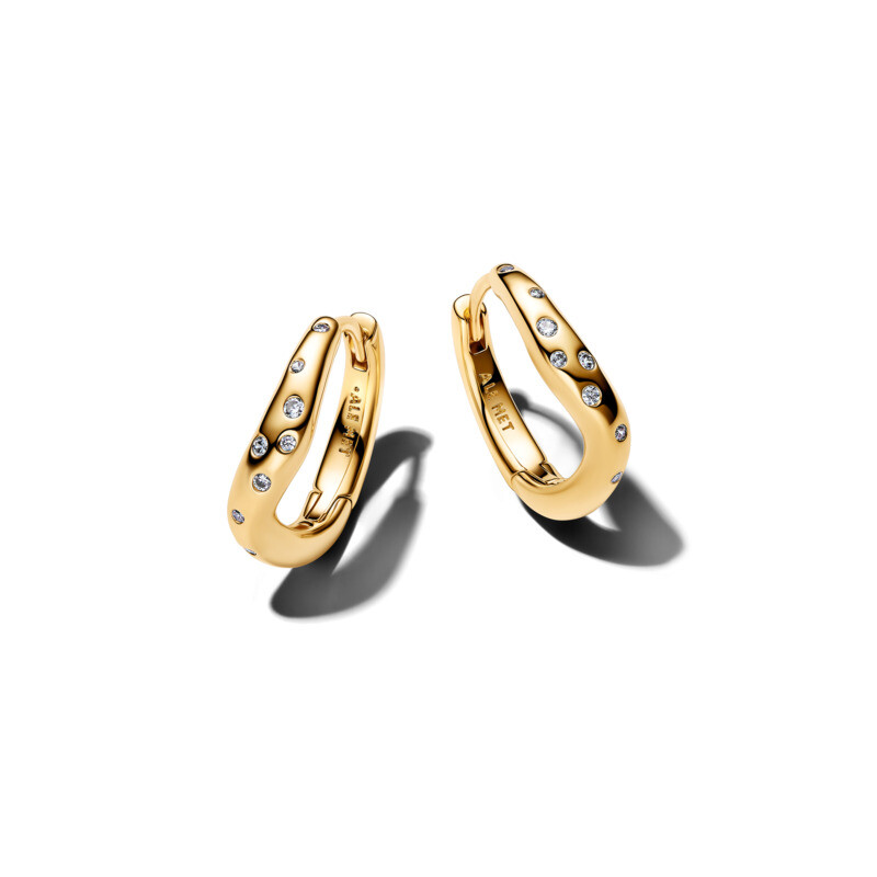 Pandora Organicky tvarované kruhy se zirkony Shine Essence 264663C01
