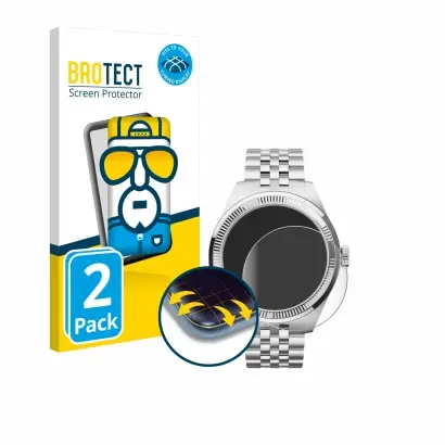 2 Pack BROTECT Flex Full-Cover Screen Protector for Withings ScanWatch Nova Brilliant (39 mm)