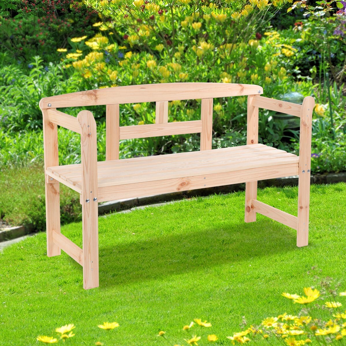 Haushalt International Dřevěná zahradní lavice, 118 x 45,5 x 78 cm