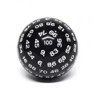 Dice4friends Černá neprůhledná stostěnná kostka (K100)