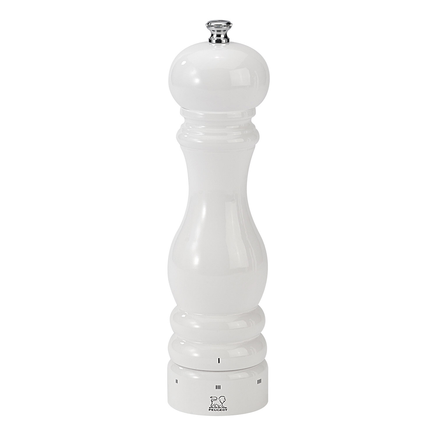 Mlýnek na pepř bíle lakované bukové dřevo 22 cm PARIS uSelect Peugeot