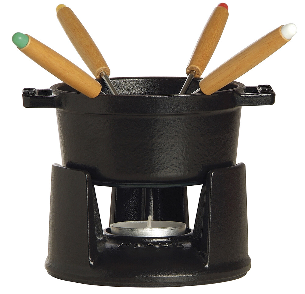 Set na čokoládové fondue černý Staub