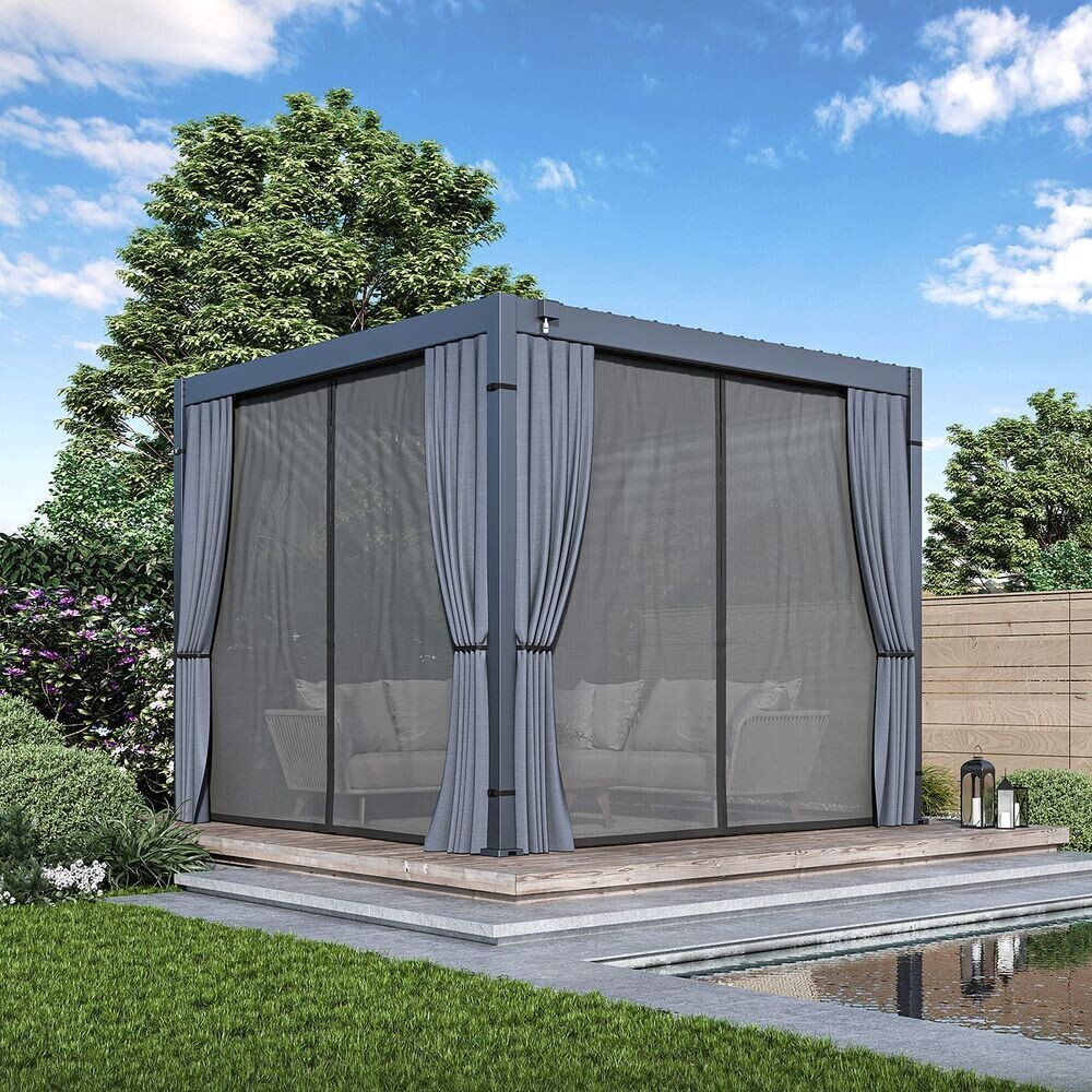 Set závěsů a moskytiér pro pergolu ECO 3x3 Rojaplast