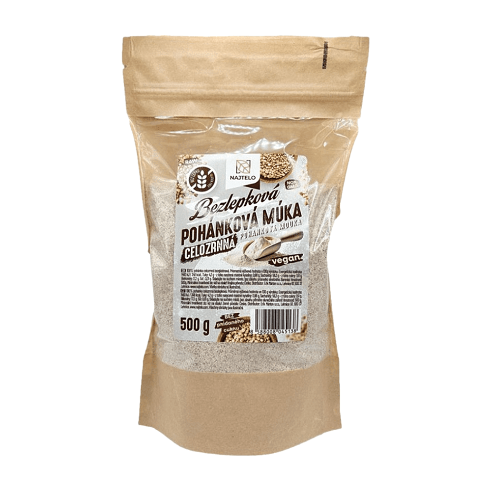 NAJTELO Pohanková mouka celozrnná 500 g