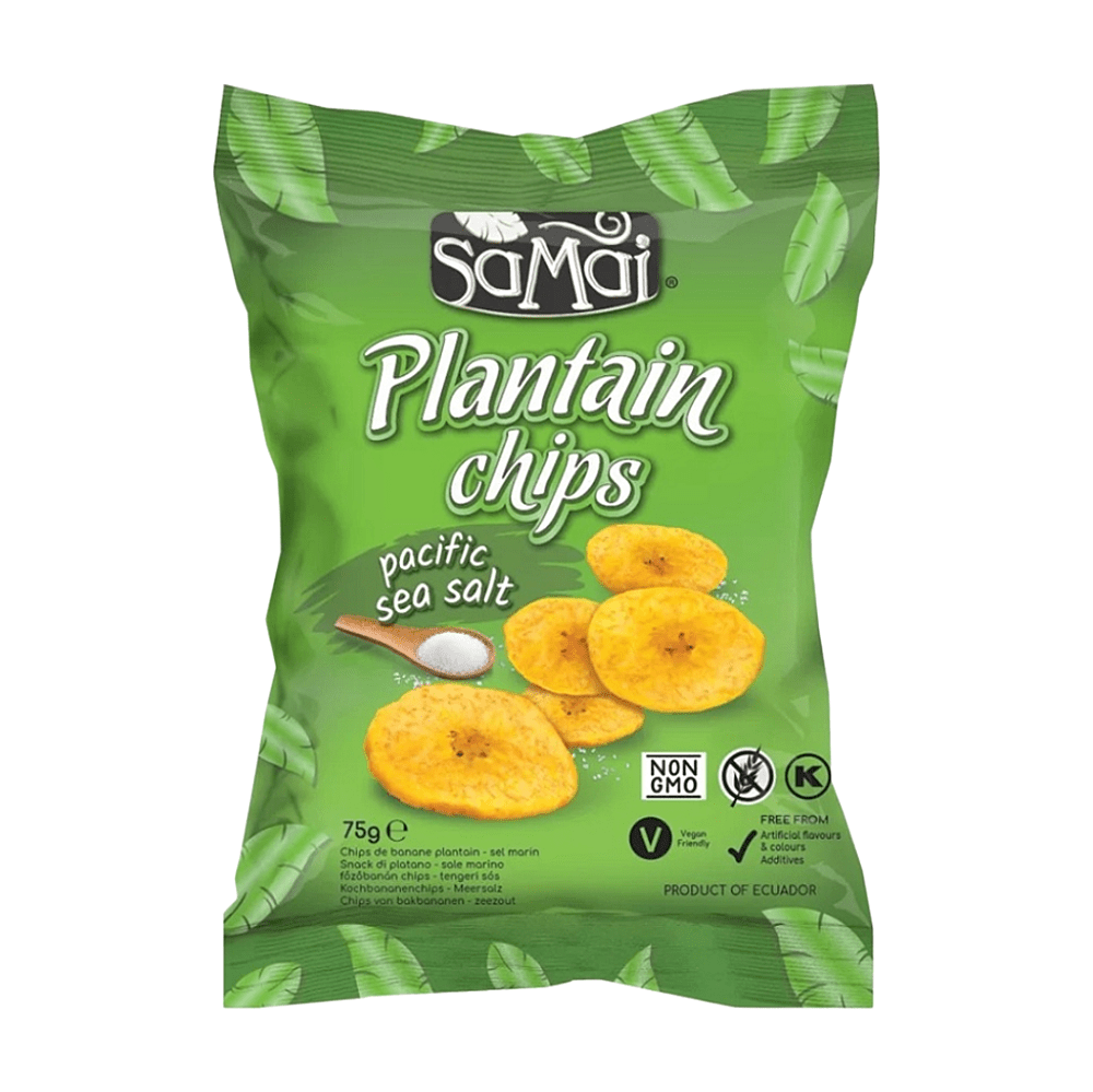 SAMAI Banánové chipsy plantain s mořskou solí 75 g