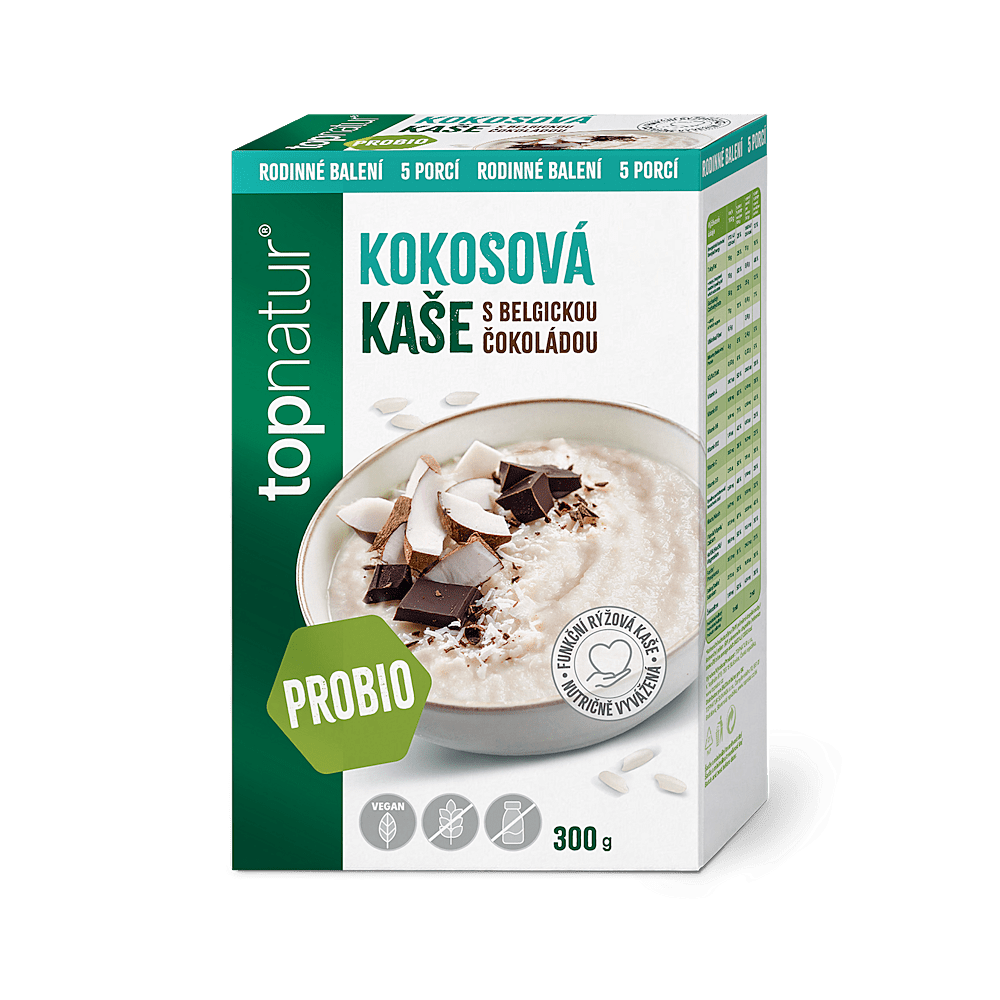 TOPNATUR Probio kaše kokos s belgickou čokoládou XXL 300 g