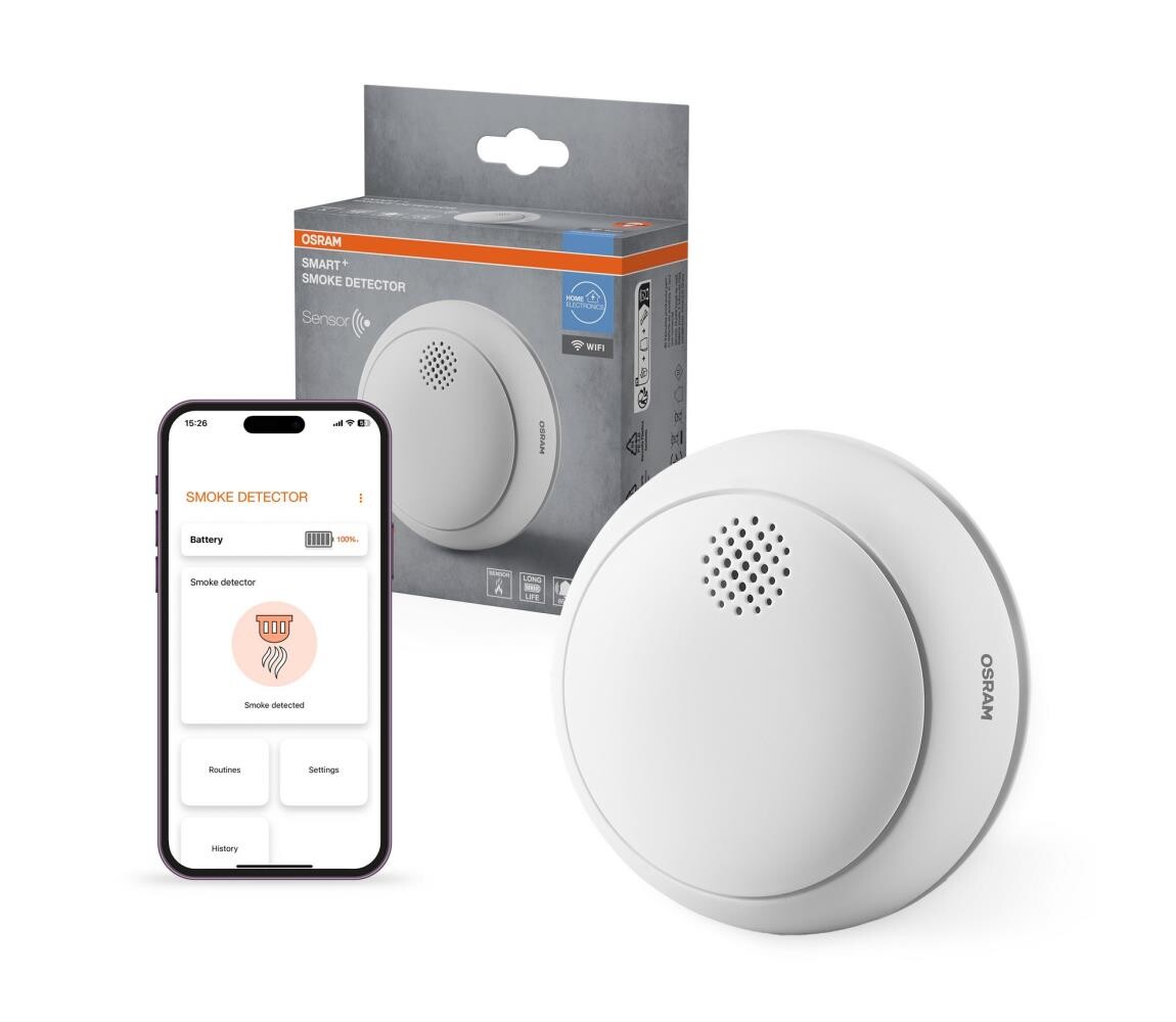 Osram - Detektor kouře SMART+ 3V Wi-Fi 1400 mAh 4099854418105
