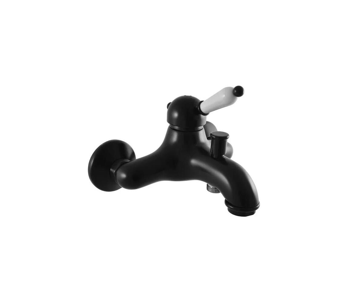 RAV Slezák L554.5CMAT - Vanová baterie LABE RETRO 13,7 cm matná černá L554.5CMAT