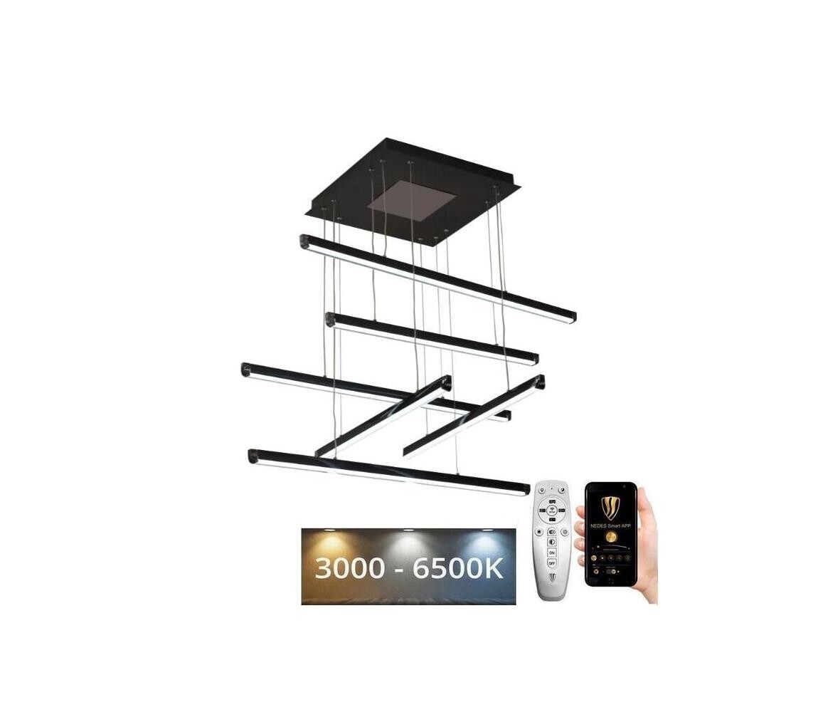 LED Stmívatelný lustr na lanku LED/100W/230V 3000-6500K + dálkové ovládání J3373/BCH