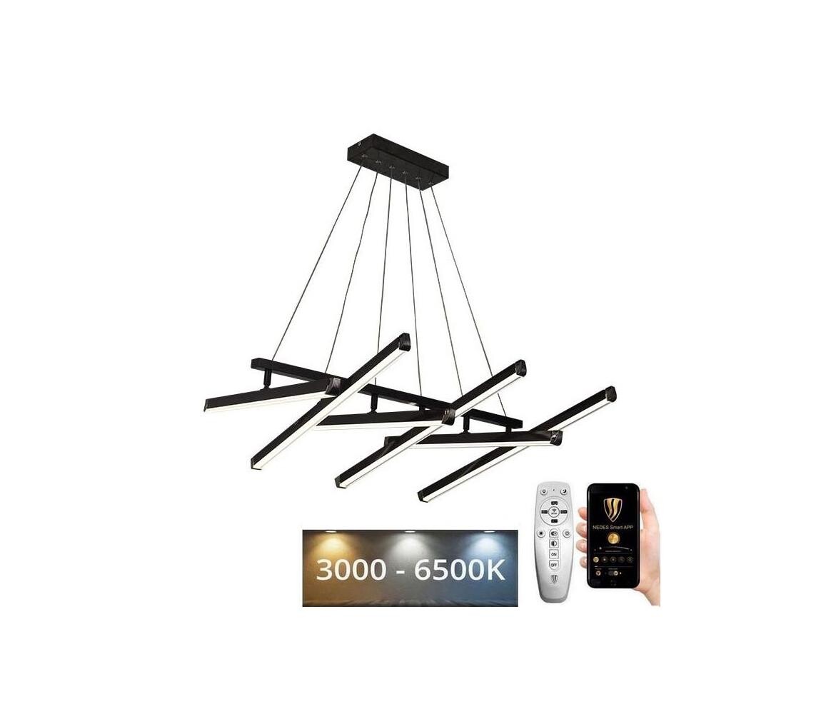 LED Stmívatelný lustr na lanku LED/90W/230V 3000-6500K + dálkové ovládání J3374/BCH