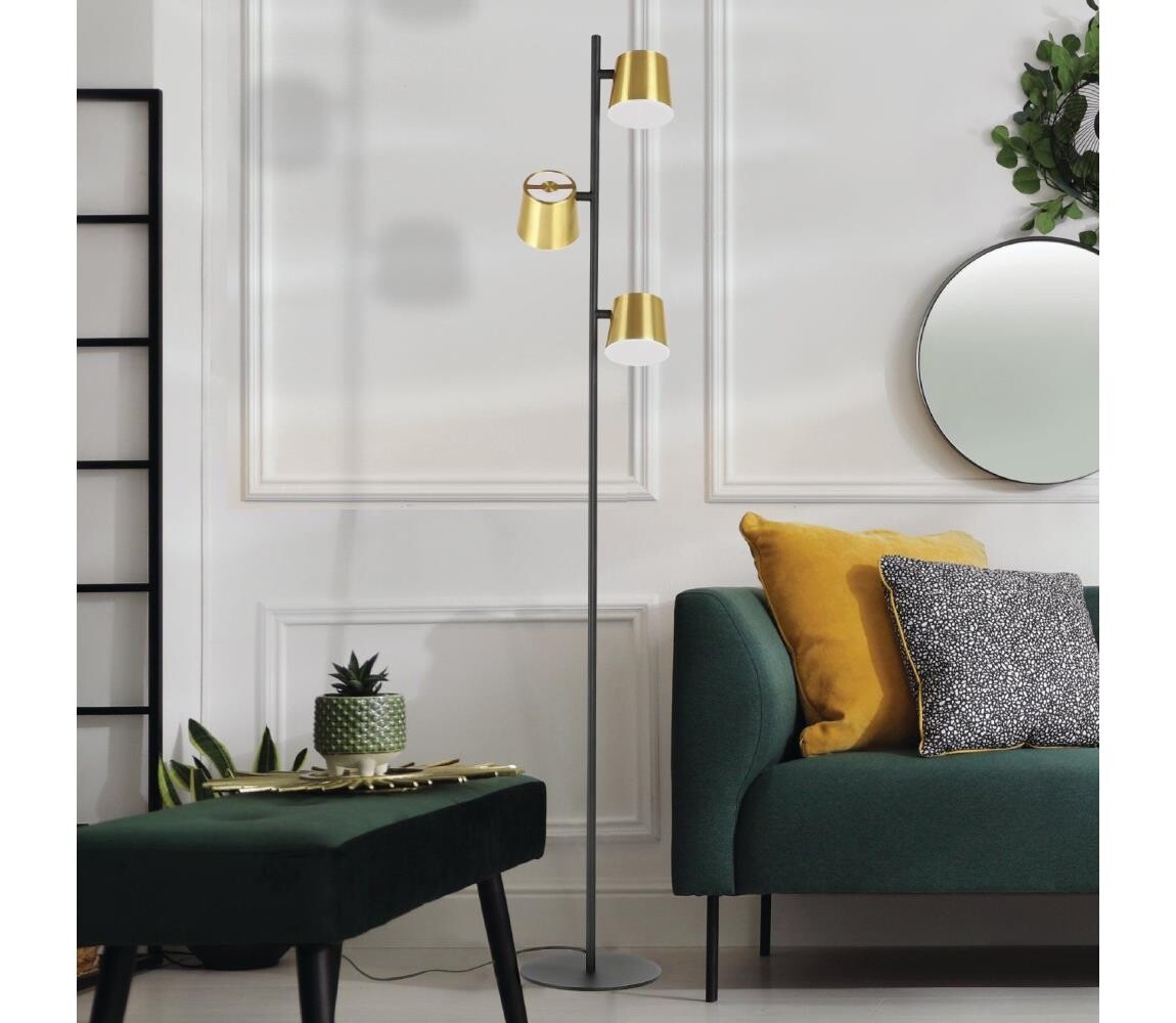 Eglo 39987 - LED Stojací lampa ALTAMIRA 3xGU10/4,6W/230V 3000K zlatá 39987