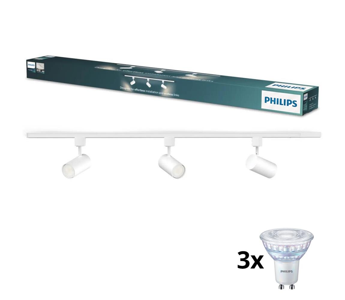 Philips - LED Stm. bodové svítidlo v lišt sys EASYLINK 3xGU10/7W/230V 1m bílá P7612+3xP4914