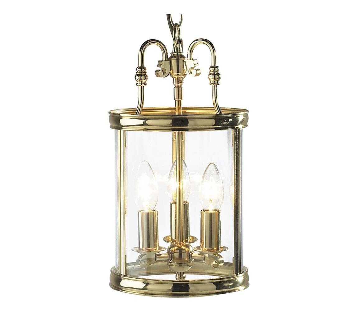 Där Lighting Där Lighting LAM0340 - Lustr na řetězu LAMBETH 3xE14/60W/230V mosaz LAM0340