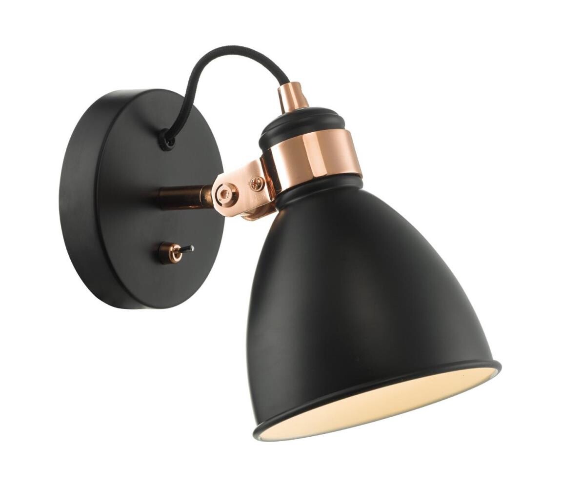 Där Lighting Där Lighting FRE0722 - Nástěnné bodové svítidlo FREDERICK 1xE14/40W/230V černá FRE0722