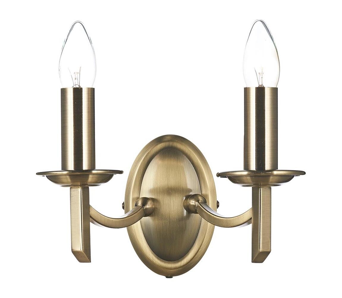 Där Lighting Där Lighting AMB0975 - Nástěnné svítidlo AMBASSADOR 2xE14/40W/230V mosaz AMB0975