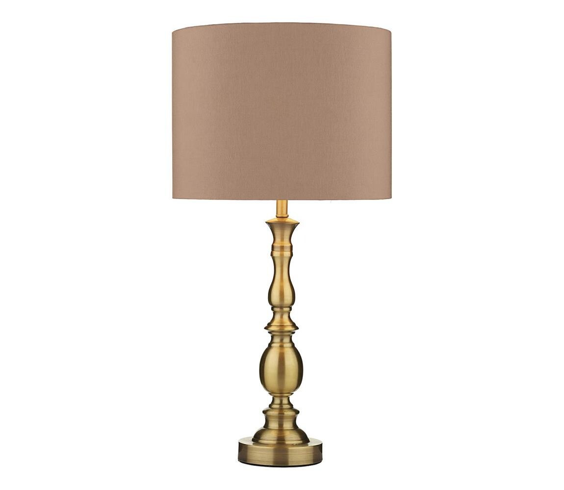Där Lighting Där Lighting MAD4275 - Stolní lampa MADRID 1xE27/60W/230V hnědá/mosaz MAD4275