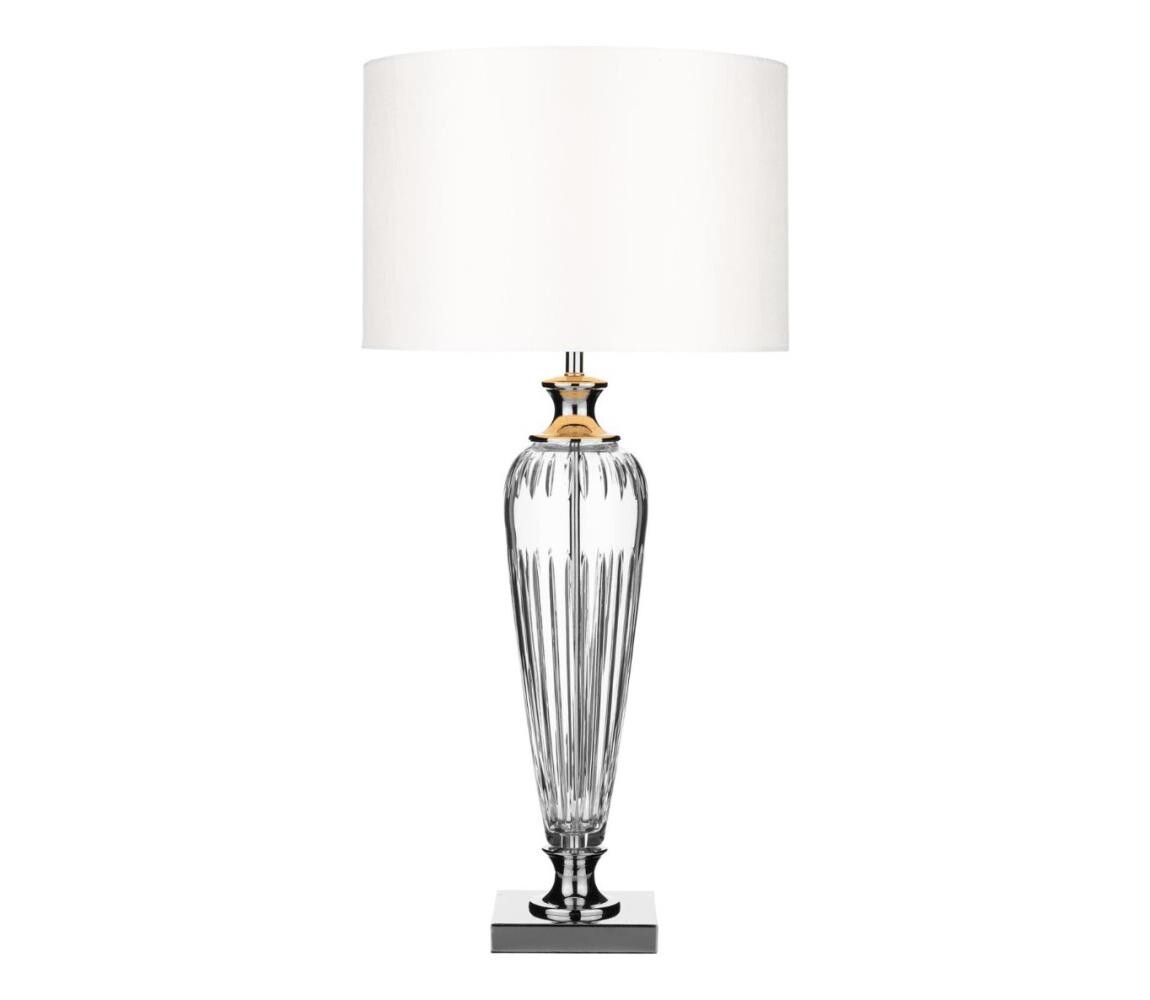 Där Lighting Där Lighting HIN4208 - Stolní lampa HINTON 1xE27/60W/230V bílá/lesklý chrom HIN4208