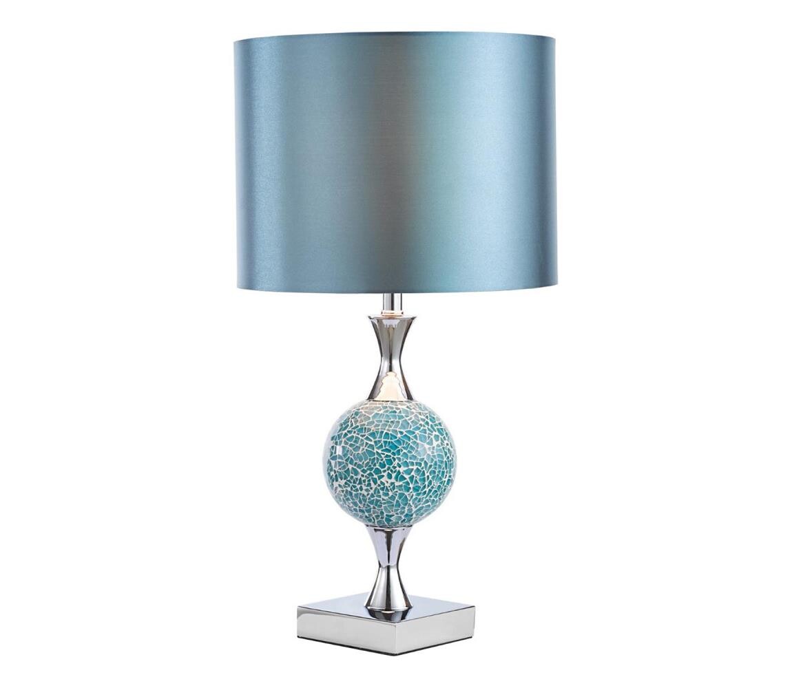 Där Lighting Där Lighting ELS4223 - Stolní lampa ELSA 1xE27/40W/230V modrá/lesklý chrom ELS4223