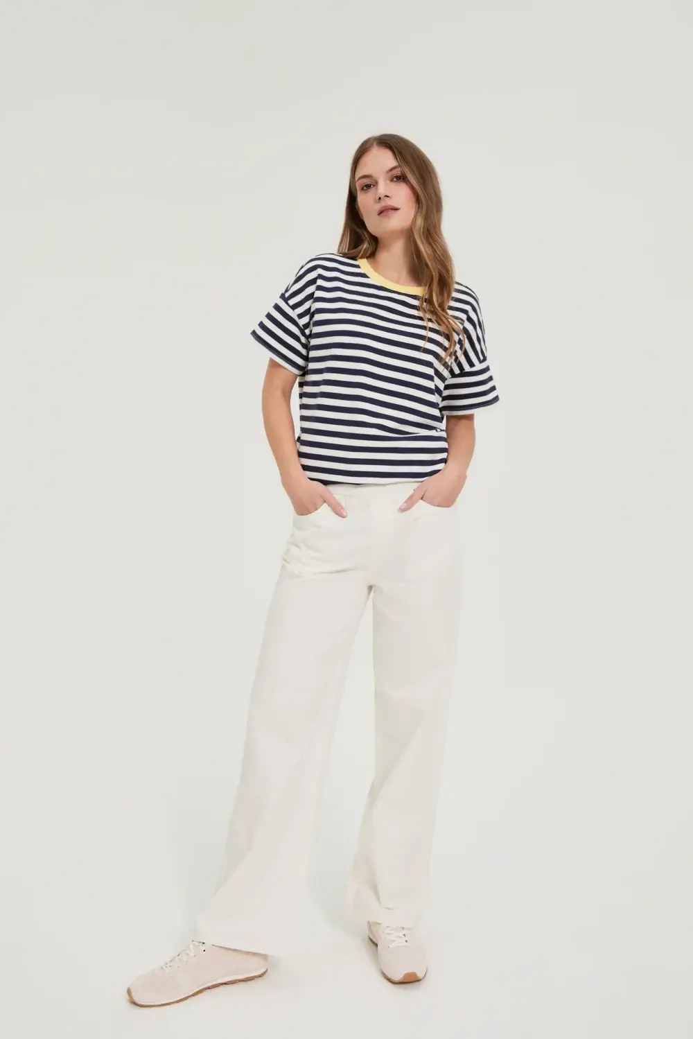Dámské džíny Marisse L-JE-4909 Off White
