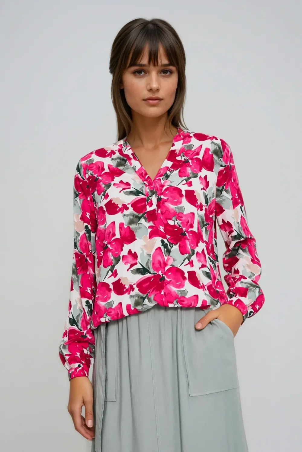 Dámská košile Marisse L-KO-4906 Fuchsia