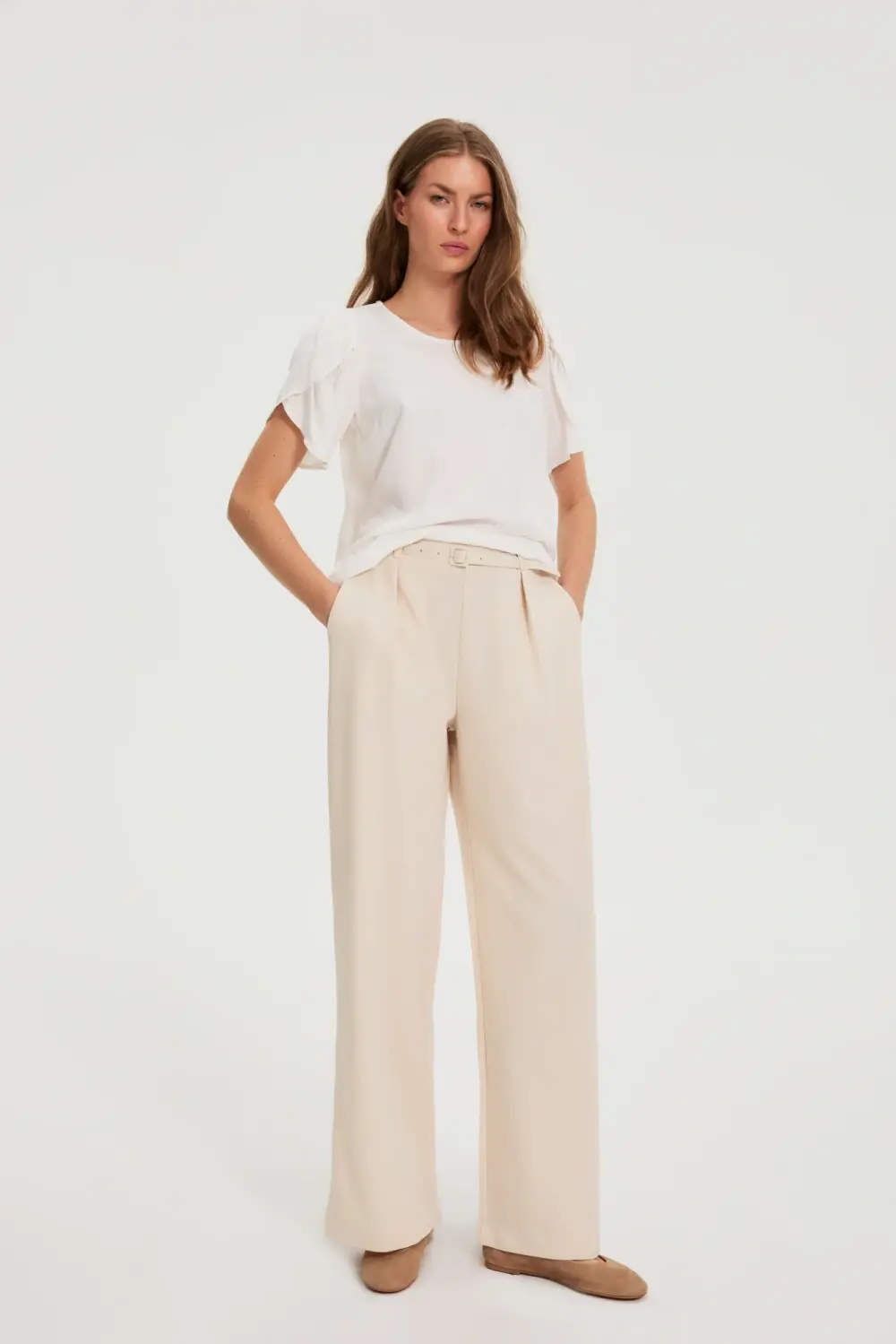 Dámské kalhoty Marisse L-SP-4901 D. CREAM
