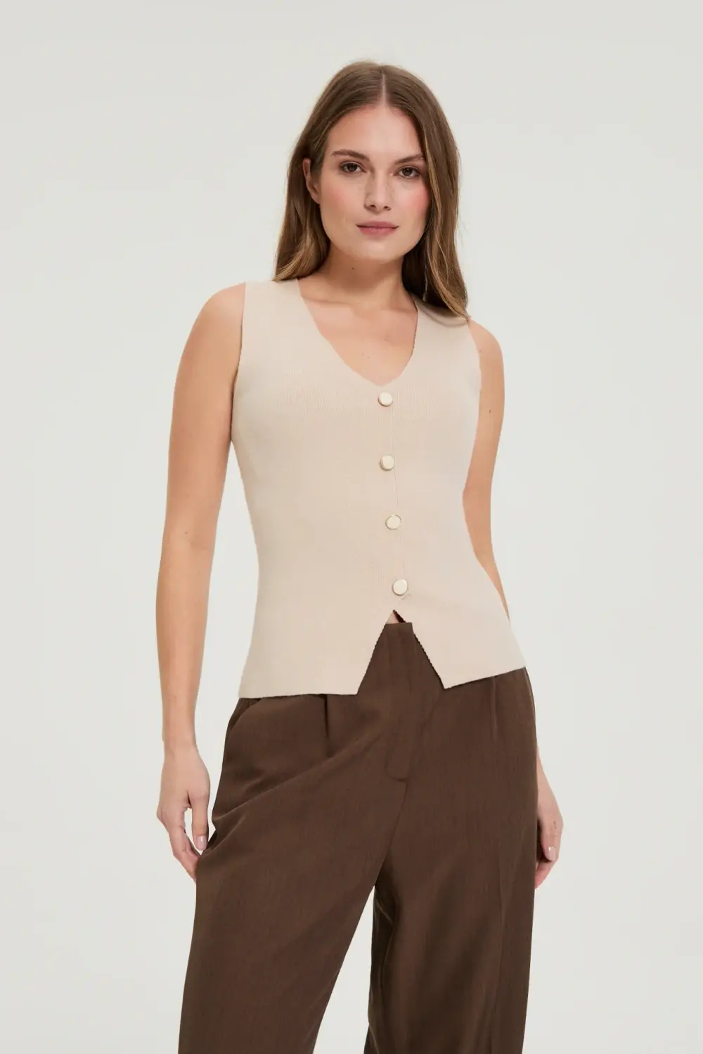 Dámský top Marisse L-TS-5006 béžový