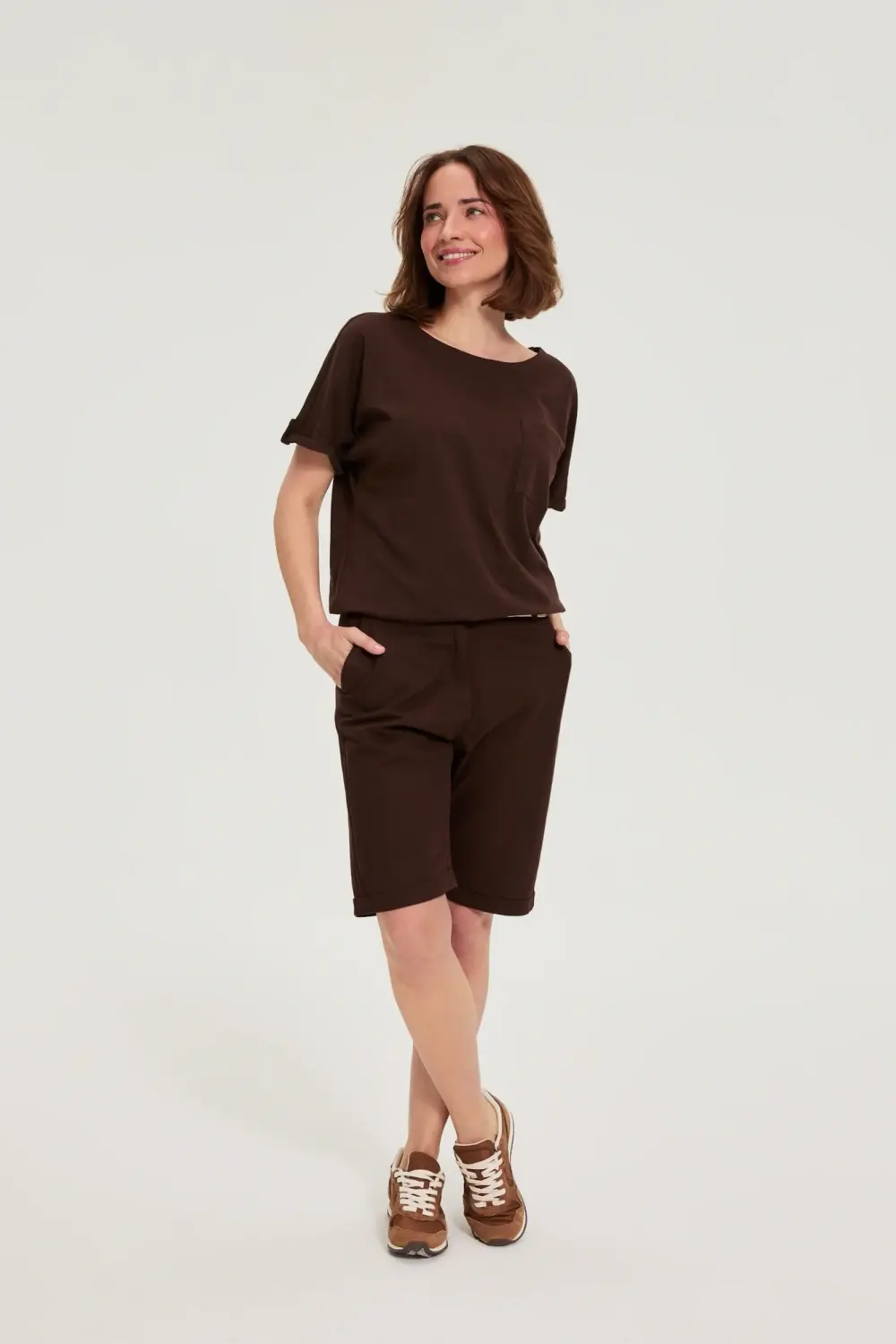 Dámské kraťasy Marisse L-SH-4911 D.BROWN