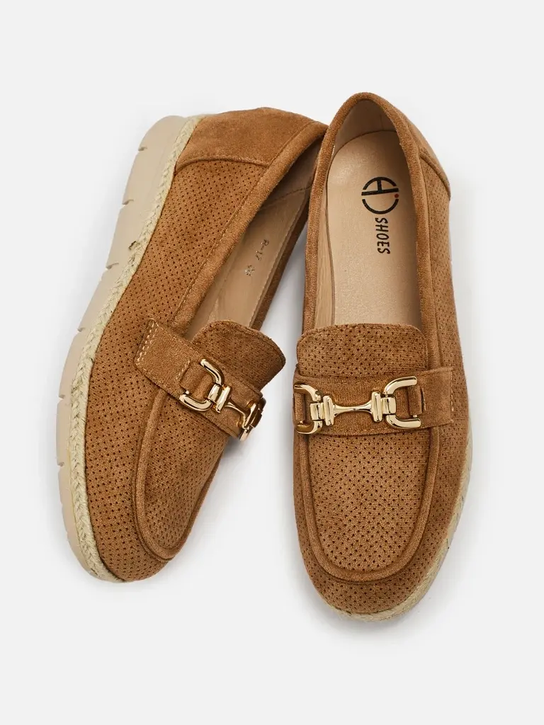 Dámské eco-semišové mokasíny Charlis CAMEL