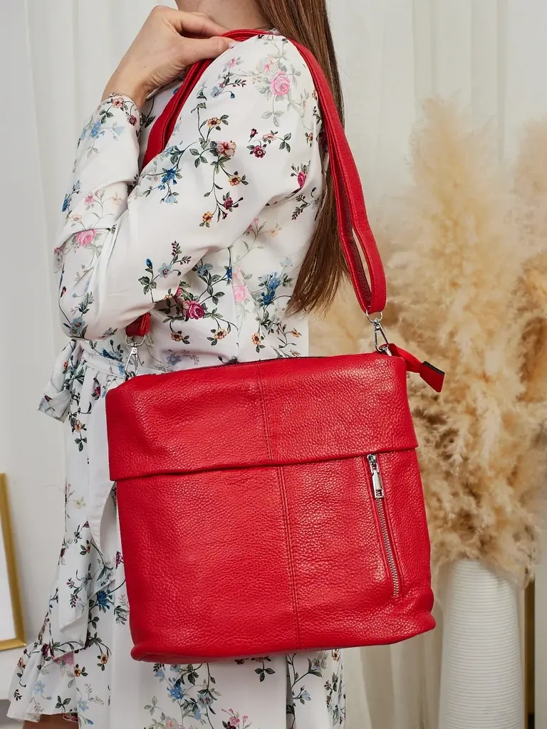 Resti Small women's messenger bag made of eco-leather Beys RED
