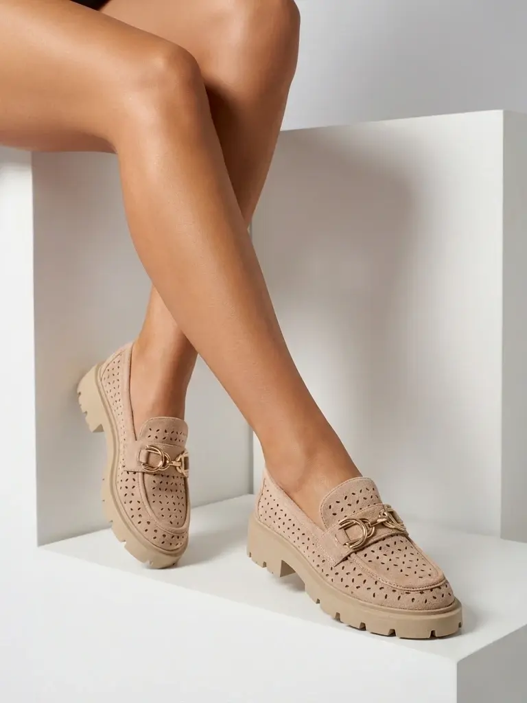 Mokasíny Resti Novira BEIGE