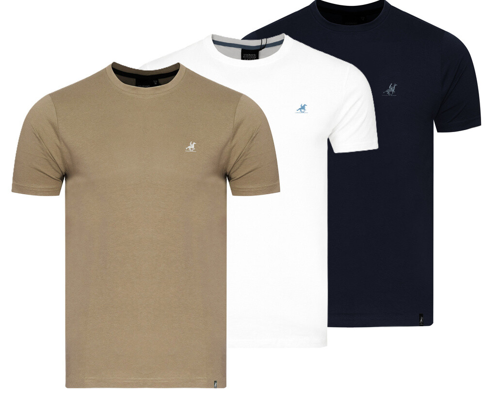 U.s. grand polo equipment & apparel - men's t-shirt 3-pack - usss601m-b-c-beige