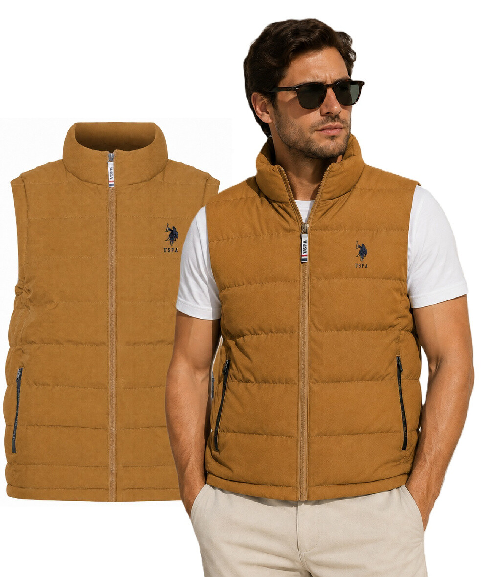 Pánská vesta US Polo Assn. Camel