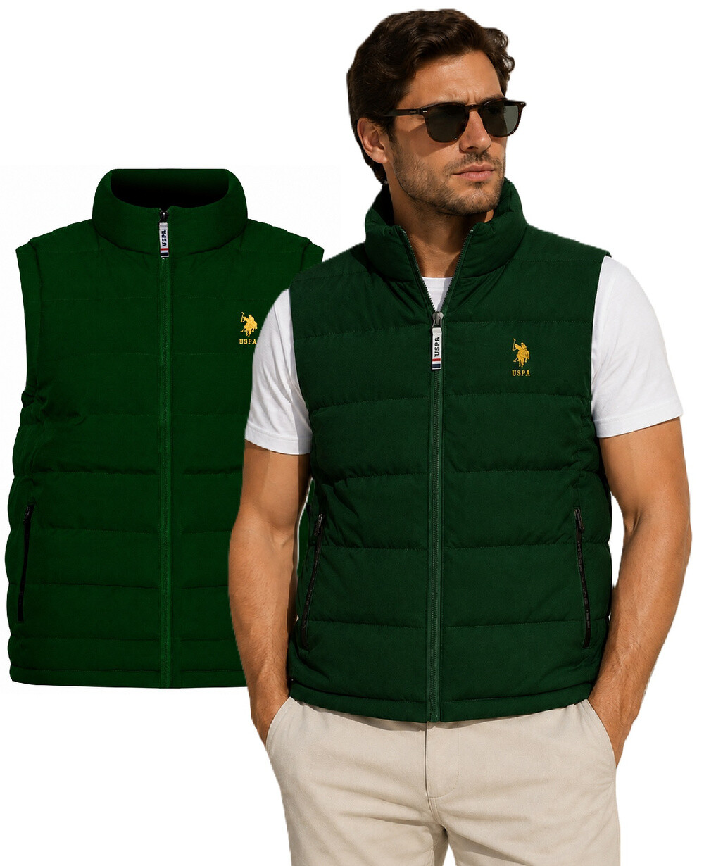 US Polo Assn. - Pánská vesta tmavozelená