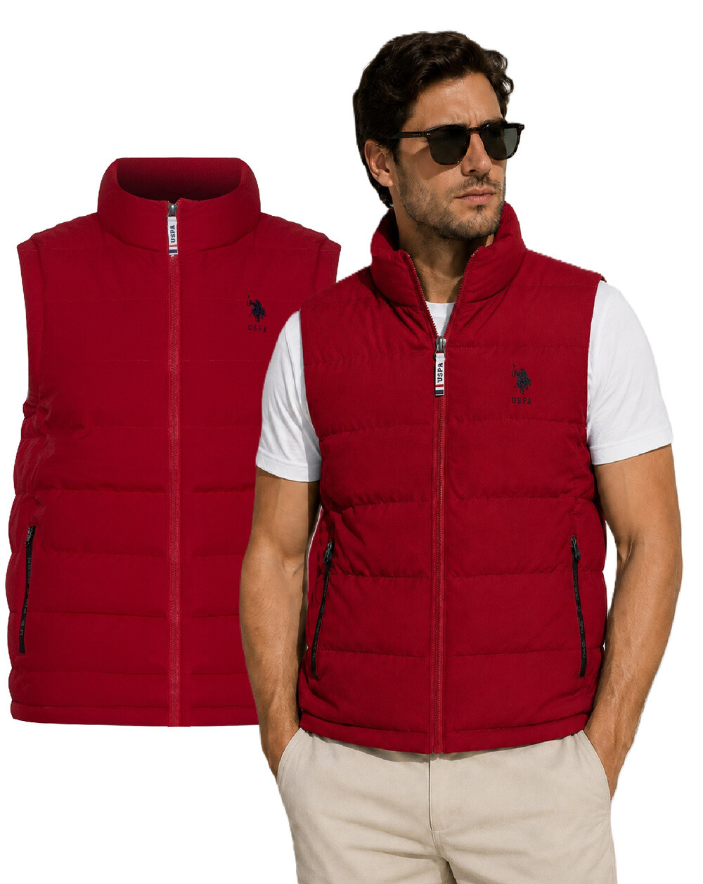 Pánská vesta US Polo Assn. červená