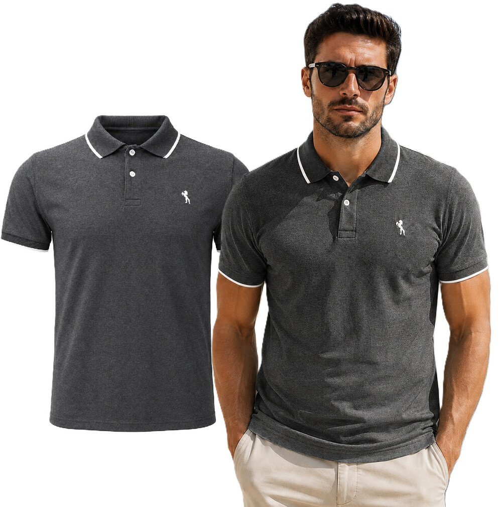 Lion - Pánské polo tričko - ID10133 tmavě šedé