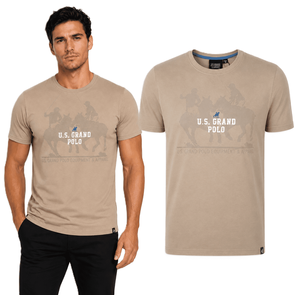 Triko US Grand Polo Equipment & Apparel béžové