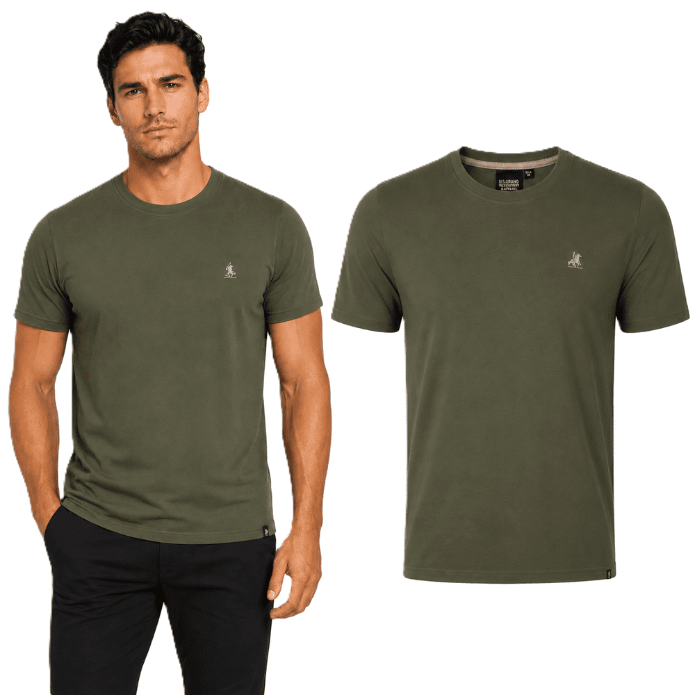 Pánské triko US Grand Polo - zelené/khaki