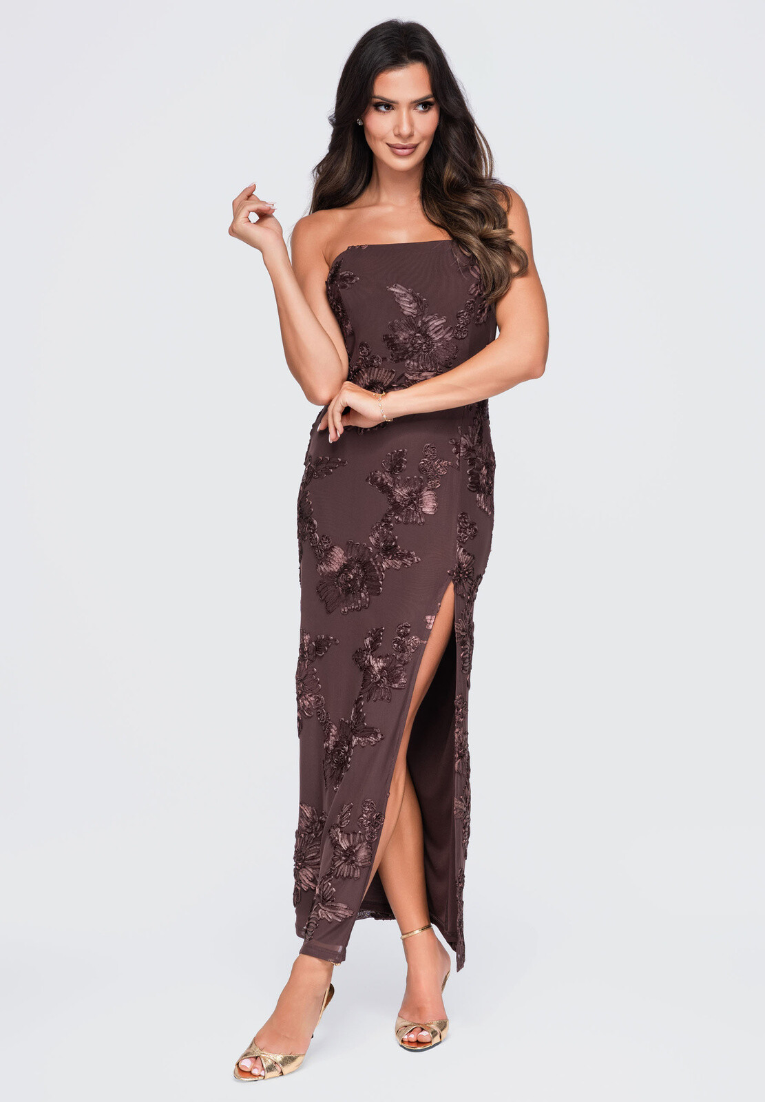 Elegantní maxi večerní šaty Edoti