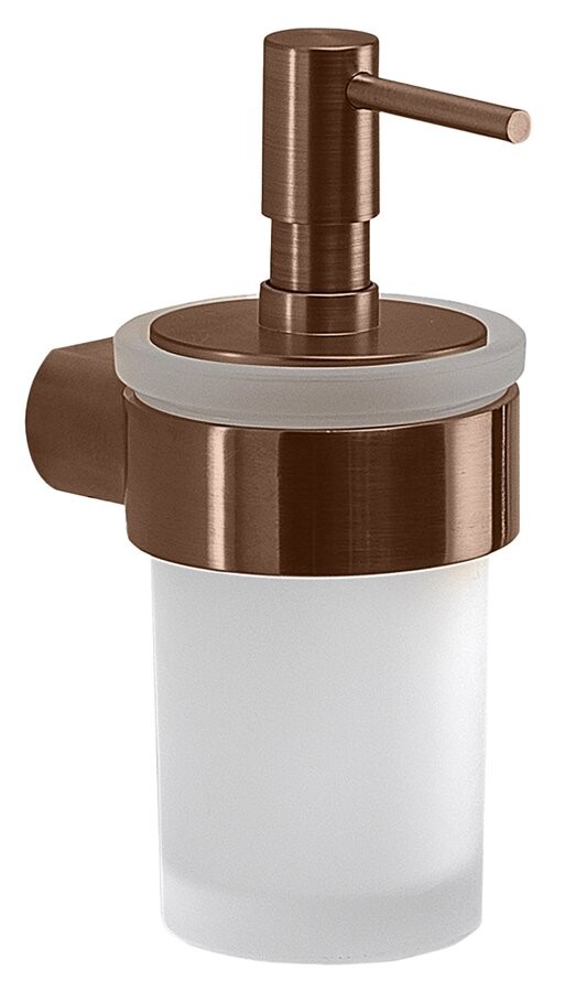 Gedy PIRENEI dávkovač mýdla 110 ml, mléčné sklo, měď mat