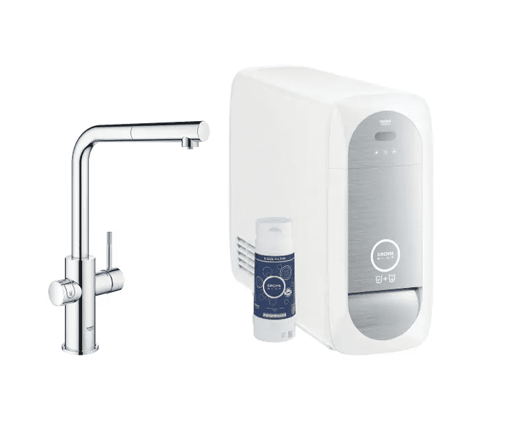Grohe 31927001 - Dřezová baterie Connected s výsuvnou koncovkou, s chladícím zařízením a filtrací, chrom