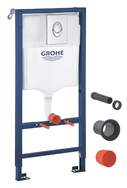 Grohe 39442000 - Předstěnová instalace pro závěsné WC, ovládací tlačítko Skate Air, chrom