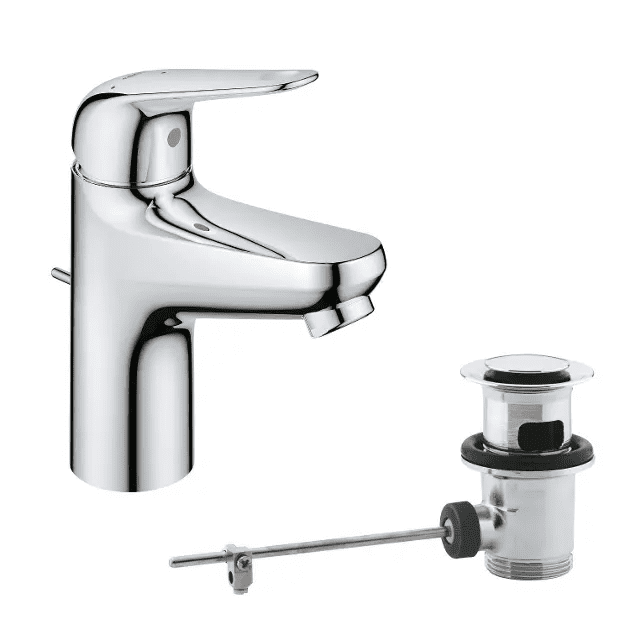 Grohe 24322001 - Umyvadlová baterie, s výpustí, studený start, chrom