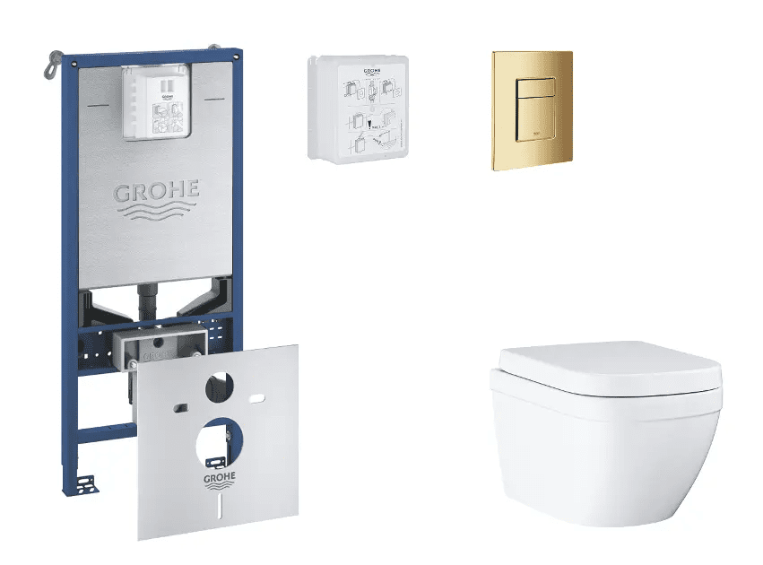 Grohe SANI11BB4107 - Set předstěnové instalace, klozetu, sedátka SoftClose a tlačítka Skate Cosmopolitan, Triple Vortex, Cool Sunrise