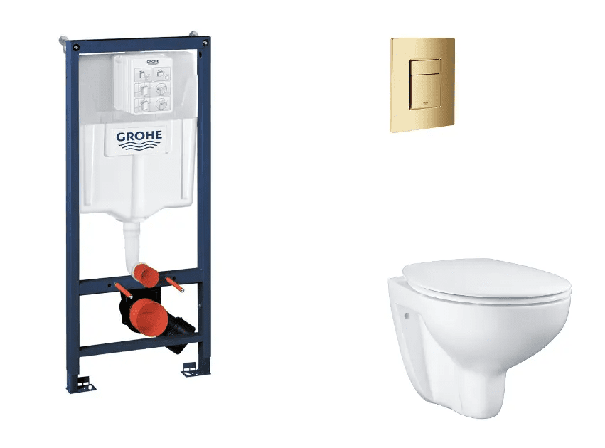 Grohe SANI11BB4122 - Set předstěnové instalace, klozetu, sedátka SoftClose a tlačítka Skate Cosmopolitan, Cool Sunrise