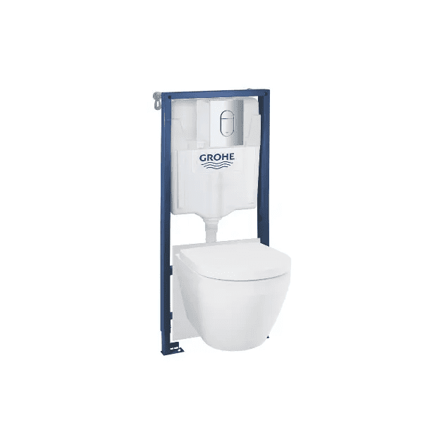 Grohe 102514SH00 - Set předstěnové instalace, klozetu Euro Ceramic, sedátka SoftClose a tlačítka Arena Cosmopolitan, Triple Vortex, chrom