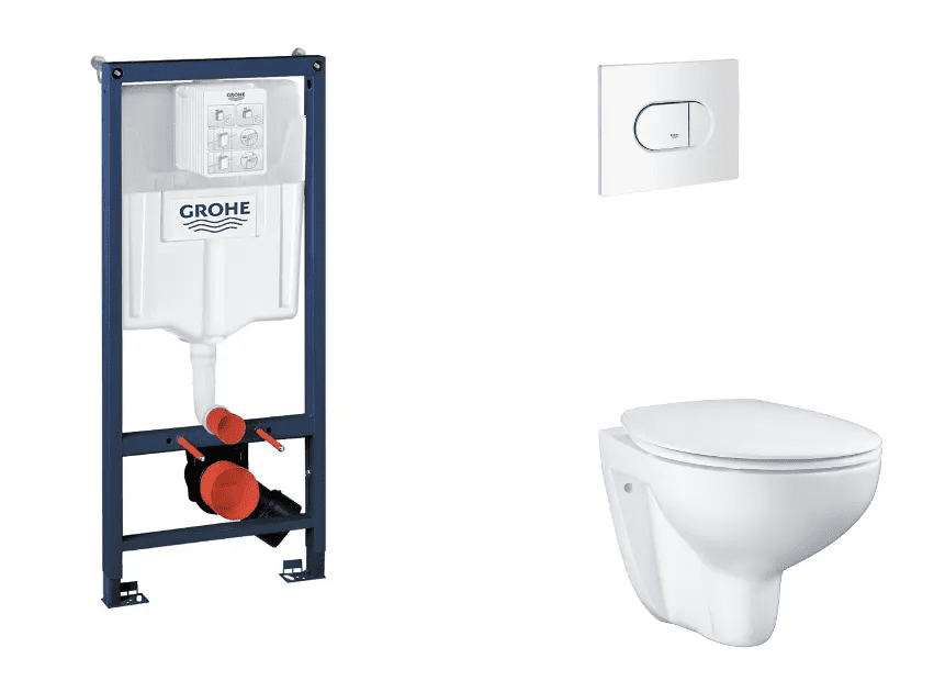 Grohe SANI11BB3120 - Set předstěnové instalace, klozetu, sedátka SoftClose a tlačítka Arena Cosmopolitan, alpská bílá