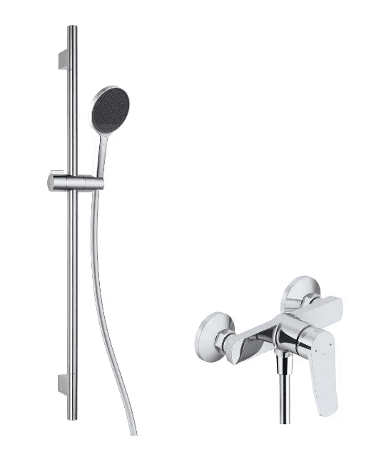 kielle 20627SN30 - Sprchový set s baterií, tyčí, hadicí a sprchovou hlavicí EcoSpare, chrom