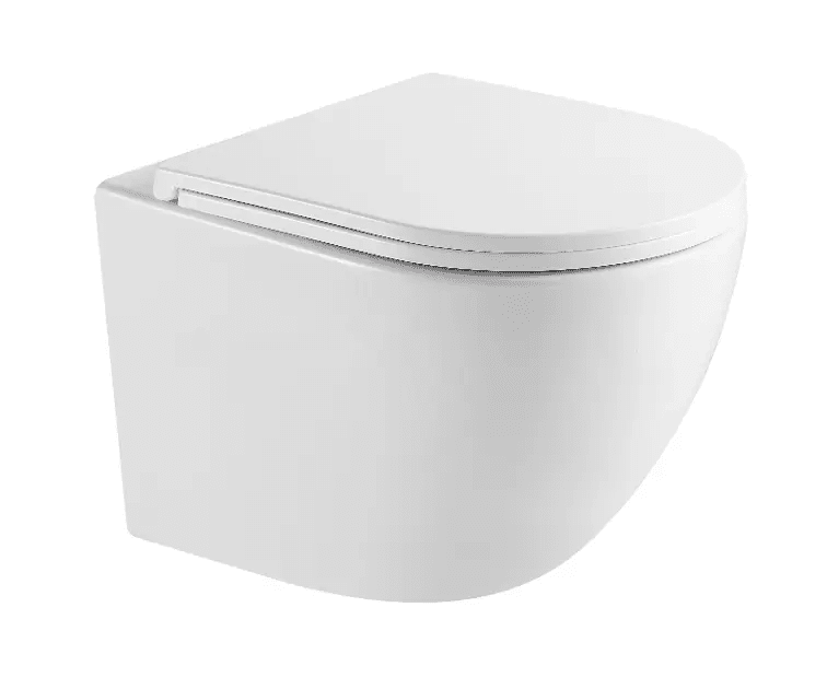 kielle 30102010S-SET1 - Závěsné kompaktní WC se sedátkem Softclose, Vortex Rimless+, bílá